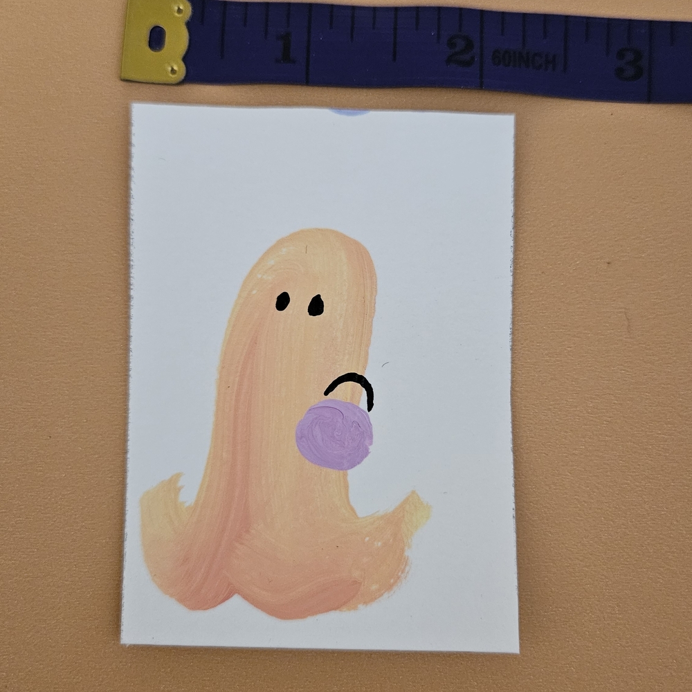 ACEO Artist Card Hand Painted Original Acrylic/Paper OOAK Trick Or Treat